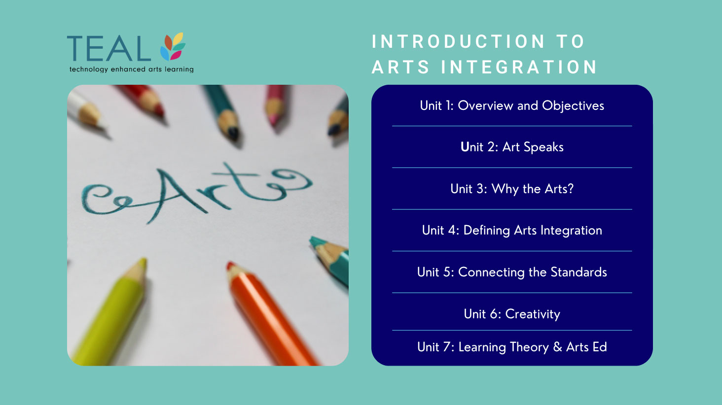 Image TEAL PLP Arts Integration Modules